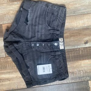 Free People black mambo jean shorts.